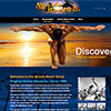 website design highlighting the history of Muscle Beach in Santa Monica and Venice