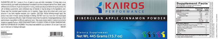 kairos Fiber Clean apple cinnamon label