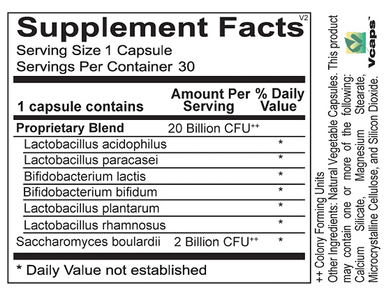 kairos performance k-biotic supplement facts 30 capsules