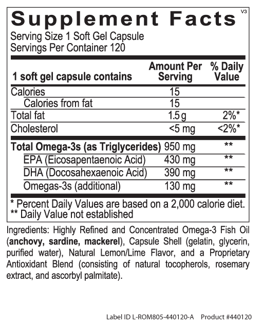 kairos performance k-omega 820 120 capsules supplement facts
