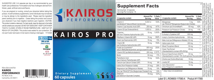 kairos pro label 60 capsules