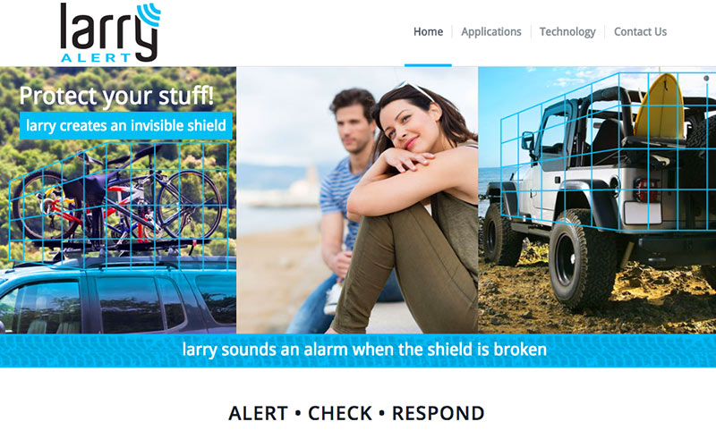 e-commerce website selling a new hi-tech alert system